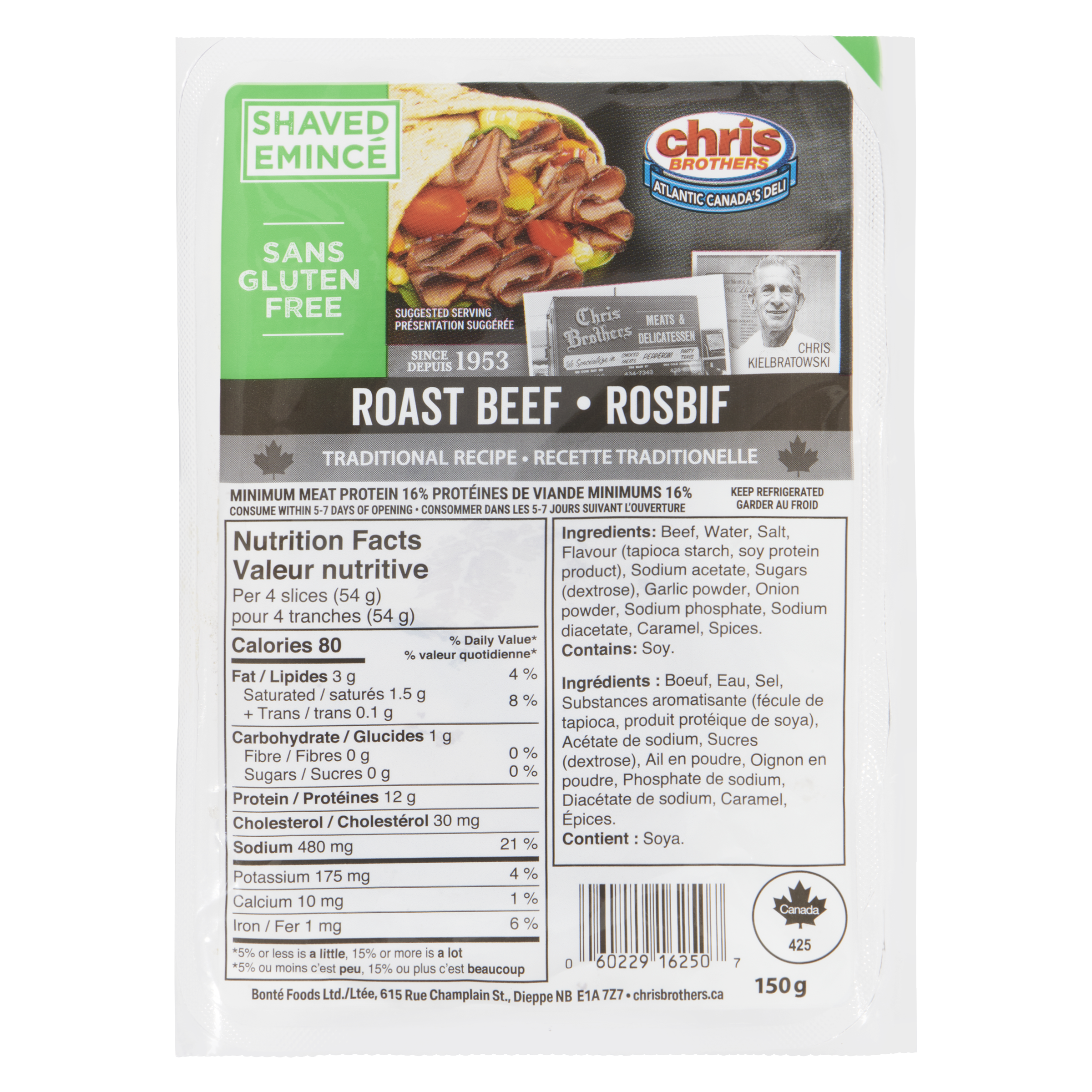 (GF)CB SHAVED ROAST BEEF